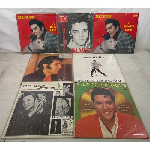 377 - Selection of Elvis Presley promotion records to include Loving You, Elvis' Gold Records SF 7924, A D... 