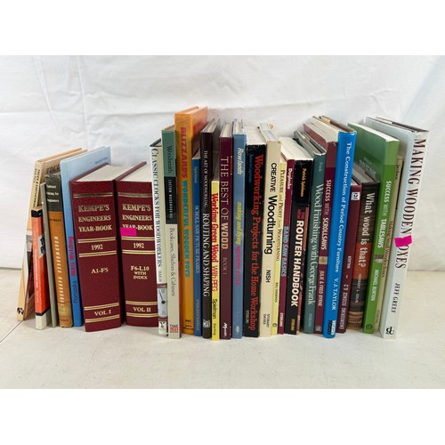 Carton of assorted Wood working interest books