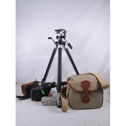 154 - A good quantity of cameras and accessories to include:- Kodak hawkeye ace/case/film circa 1927; Pent... 