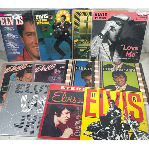 390 - Selection of Elvis records to include The wonderful world of Elvis, Elvis Presley the complete sun c... 