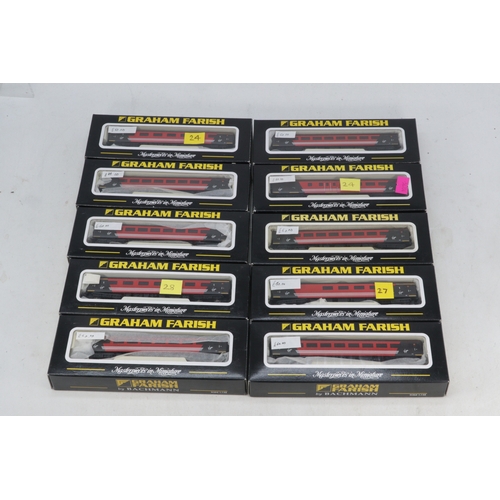 787 - N gauge Virgin carriages - 2x 374-750 6x 374-725 and 374-675