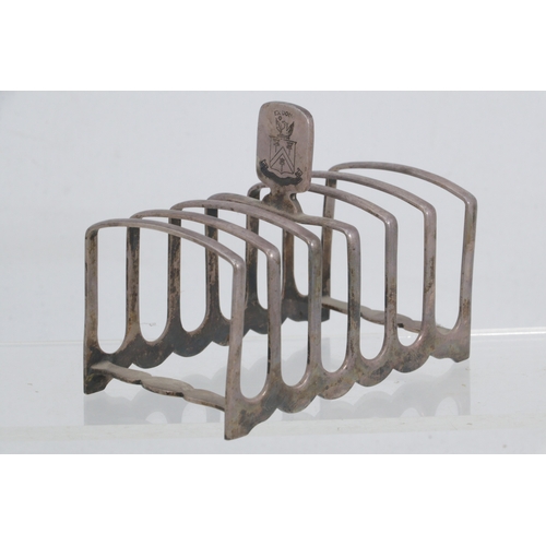 17 - Silver hallmarked toast rack (approx weight 155g)