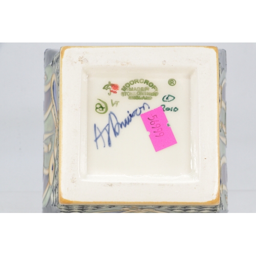 54 - Moorcroft decorative vase, Field of Gold signed and dated to base (approx. 14cm tall)