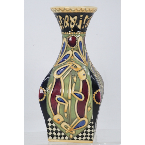 54 - Moorcroft decorative vase, Field of Gold signed and dated to base (approx. 14cm tall)