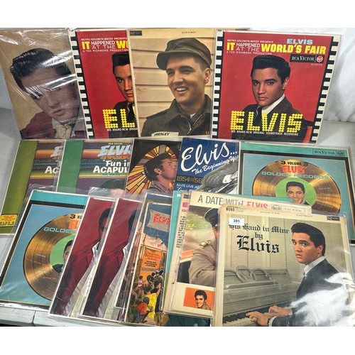 248 - Quantity of Elvis Presley records His Hand in Mine Mono and Stereo, A Date With Elvis, Elvis Roustab... 