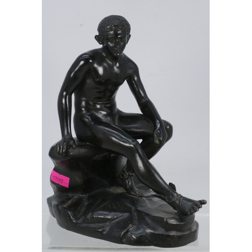 267 - Bronze figure example of Seated Mercury