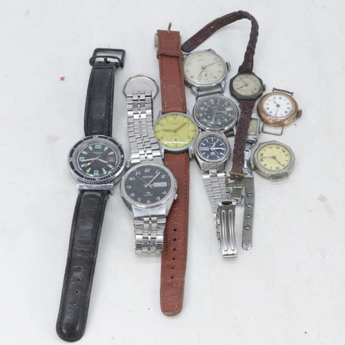102 - A selection of manual wind wristwatches and others to include Esperanto 17 jewel wristwatch etc