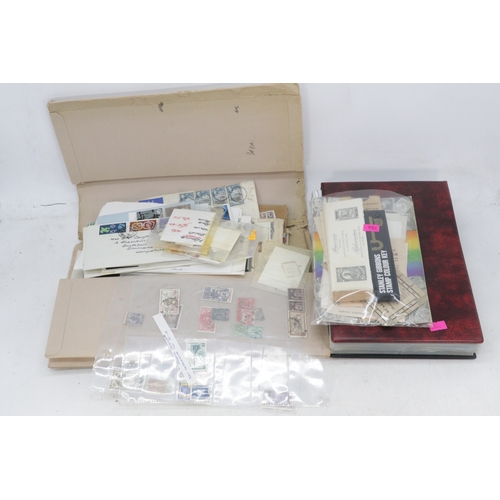 199 - Album of assorted world interest stamps, SS Queen Mary cover, Iceland, Danish colony and many more.