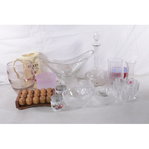 243 - Selection of glassware, Wade Bells whisky jug etc
