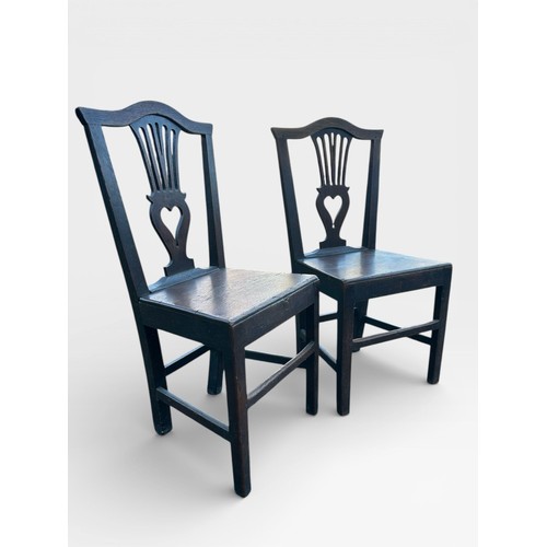 274 - Pair of Antique oak hall chairs