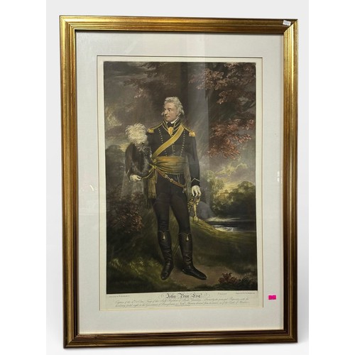 92 - Framed engraving of John Penn Esq, from the painting by Sir W Beechy RA engraved by R Dunkarton, 