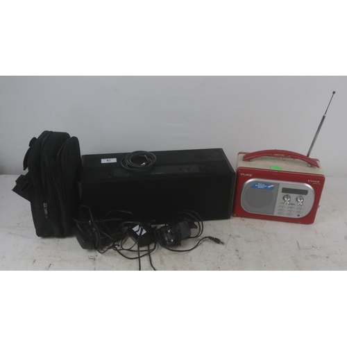 61 - Sony Walkman together with a Silvercrest wireless speaker together with a PURE Evoke (Trade/Spares/R... 
