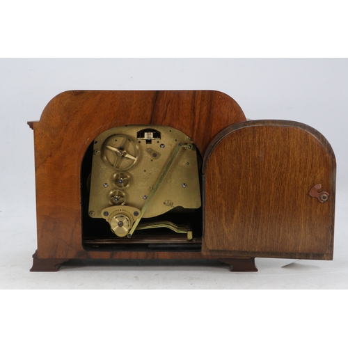 249 - An Elliott square faced mantle clock with Westminster chime