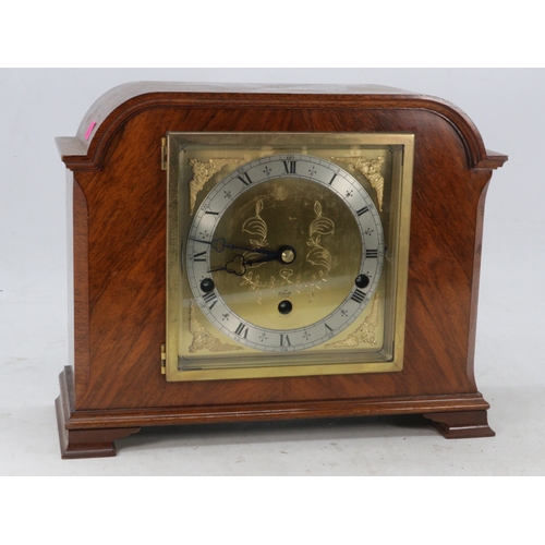 249 - An Elliott square faced mantle clock with Westminster chime