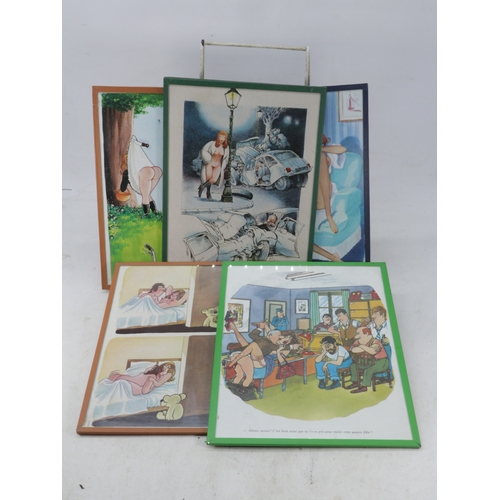 266 - Two prints and selection of erotic / humourous prints