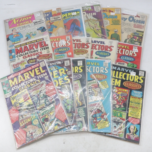 267 - A selection of Marvel and DC vintage comics including Marvel collectors items classics, Action Comic... 