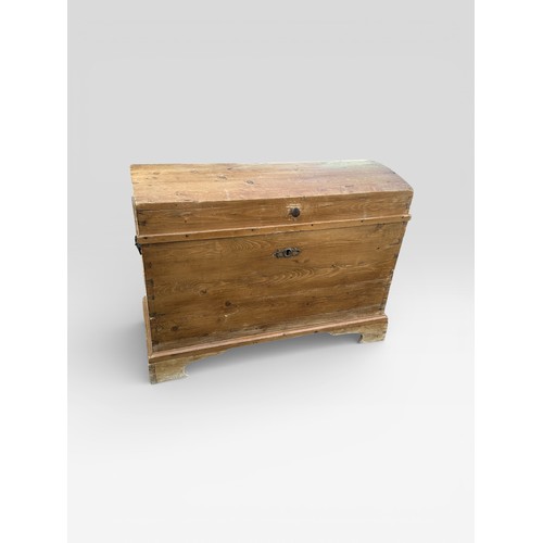 246 - Antique pine domed topped Chest