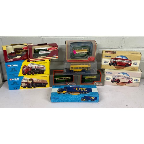 514 - Corgi classics 27301, 24501, together with a Corgi Volvo container UTC, Corgi OOC buses and coaches ... 