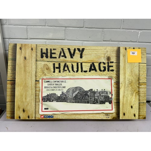 550 - A Corgi heavy haulage limited edition CC12305 Scammell contractor x2 Girder Trailer, Bogies & Sheete... 