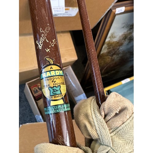 379 - A Hardy 4-603 fishing rod together with a one man tent (additional ring for rod in office)