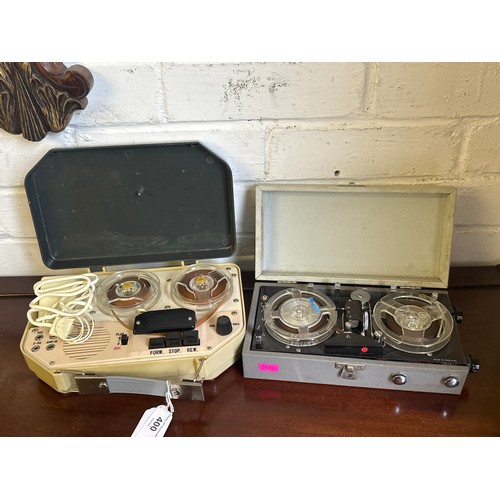 400 - A Ficord by Erskine reel to reel player together with a Benkson Deluxe 77 reel to reel player