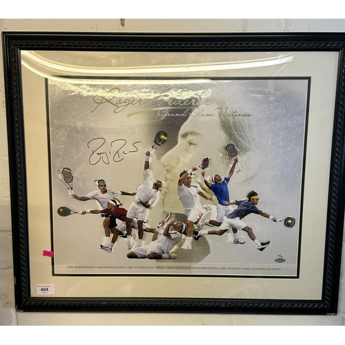 404 - Signed Roger Federer grand slam victories