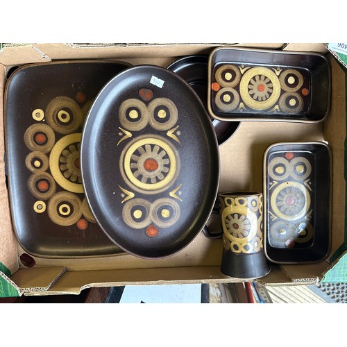406 - A quantity of Denby Arabesque including teapot, dishes, casserole dish etc