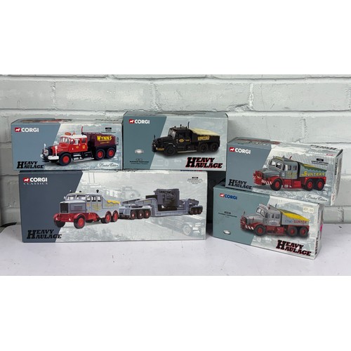 579 - Corgi Heavy Haulage diecast vehicles to include 17602 Sunter Bros Ltd, CC12302 Scammell Contractor S... 