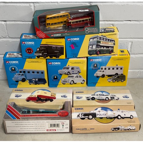 648 - COrgi 08006, 08005, 08004 together with 97697, 97721 and other boxed buses etc