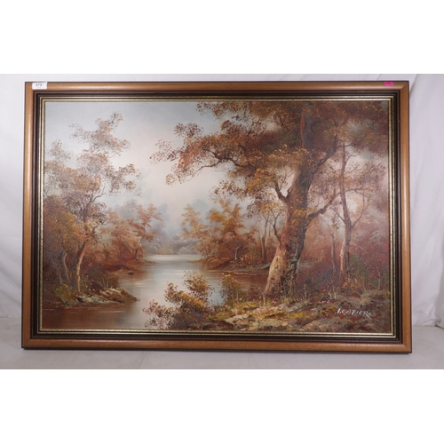 375 - I Cafferi, oil painting, landscape. overall measures approx. 101cm x 71cm