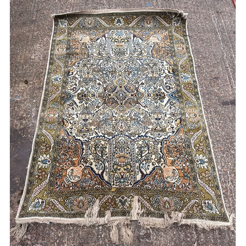 300B - Vintage Kashmir carpet approx 211cm x 145.5cm