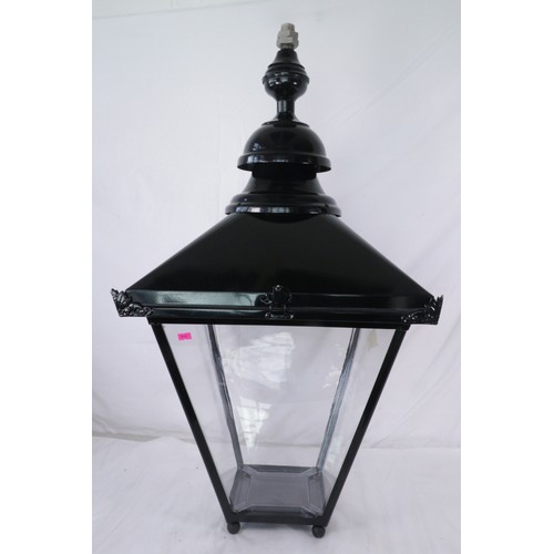 369A - A Large oversized square lamp by Metcraft approx. 96cm high and 49x49cm to mounting - trade/spares/r... 
