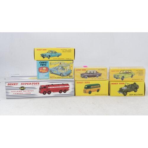 126 - Dinky Atlas Leyland Octopus together with 517, 24M, 549, 531, 25B and a Corgi reissue 474 ice cream ... 