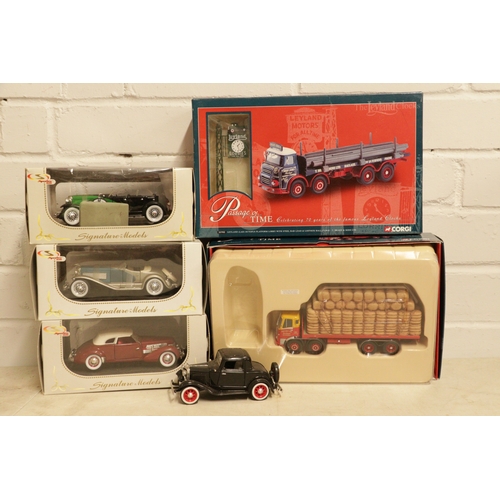 140 - Corgi 23702 Leyland Octopus platform lorry, together with 26403 Mammoth major platform lorry, three ... 