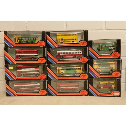 145 - 11 boxed Exclusive First Edition De-Regulation diecast buses to include 25807SB Wilts & Dorset, 2060... 