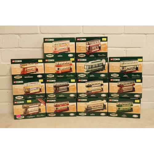 151 - Fourteen boxed Corgi Tramway Classics limited edition diecast models to include CC25202, 36604, 3690... 