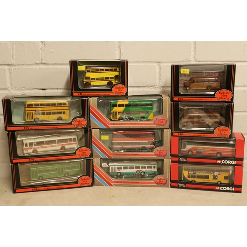 261 - 11 boxed Exclusive First Edition diecast buses to include 29301, 17219, 29701, 23502, 15104, 15706, ... 
