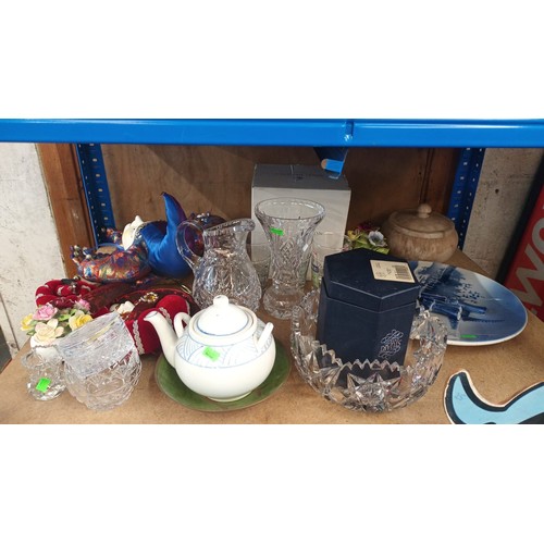 49 - Assorted ceramics to include Holkham pottery, Purbeck pottery, plates, cups vases together with a Ho... 