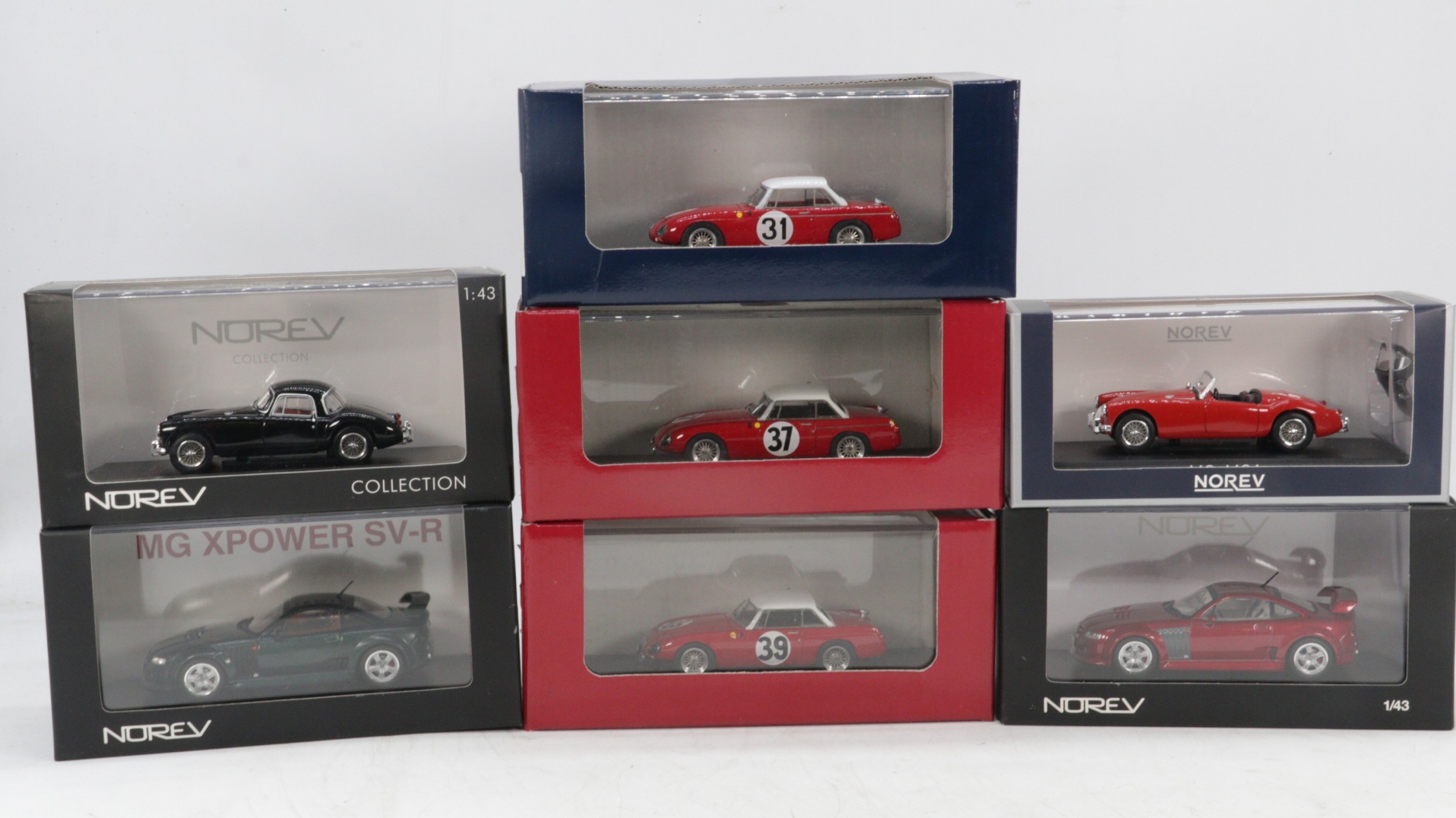 7 boxed MG diecast vehicles to include: gamma models Pinko MG b no 37 ...
