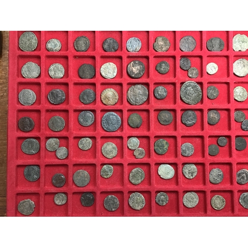 13 - Roman Bronze AE Coins, predominantly of the late period.
