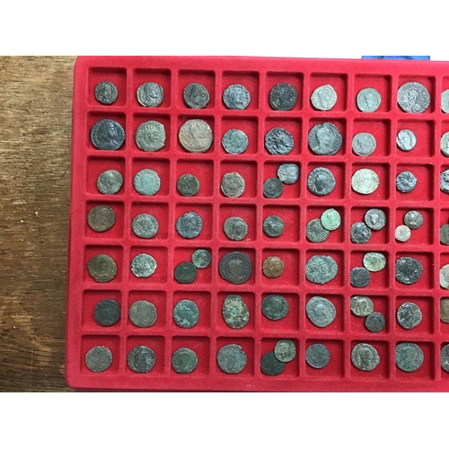 27 - Collection of Bronze Roman Coins .