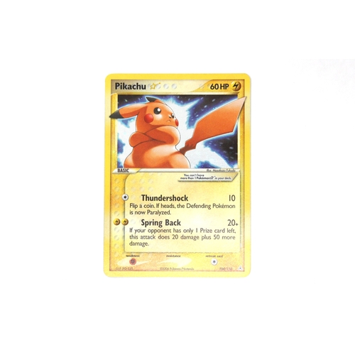145 - Pokemon: A Pokemon: EX Holon Phantoms, Pikachu Gold Star 104/110 card. Card has some light whitening... 