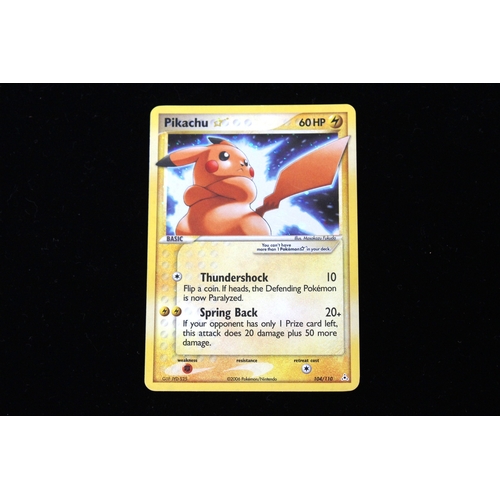 145 - Pokemon: A Pokemon: EX Holon Phantoms, Pikachu Gold Star 104/110 card. Card has some light whitening... 