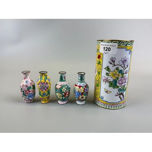 120 - Collection of enameled vases