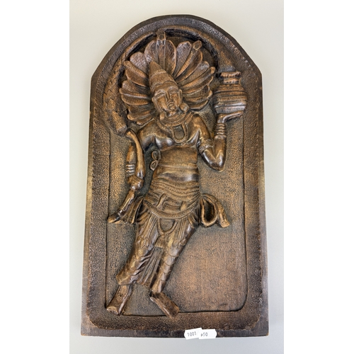 230 - Vintage wall panel of a Hindu god