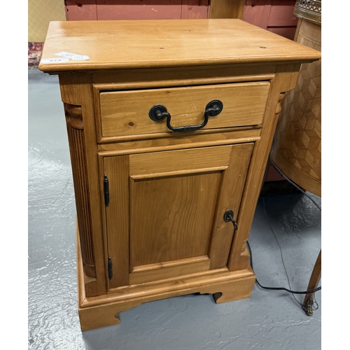 274 - Pine bedside cabinet - Approx. W47cm H68cm D34cm