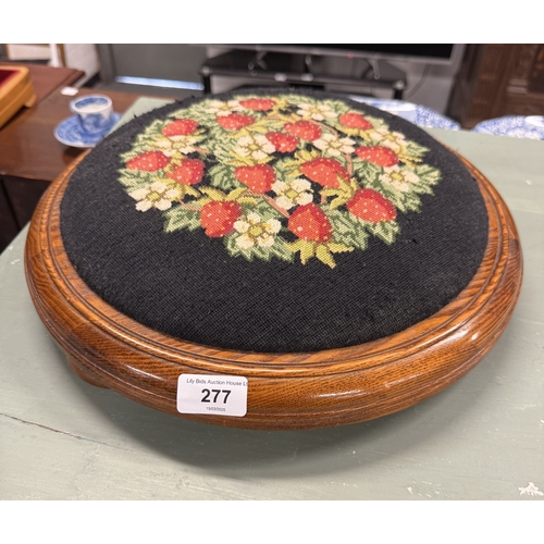 277 - Tapestry topped footstool