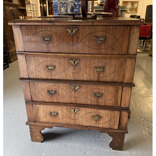 282 - Antique split chest of 4 drawers 18thC. - Approx. W87cm H103cm D50cm