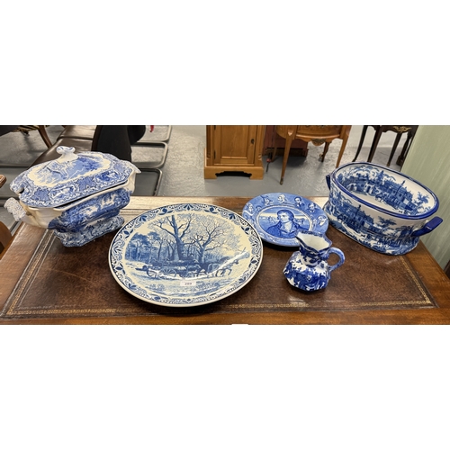 289 - Collection of blue & white china to include Masons & Royal Doulton  etc