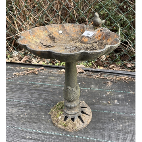 388 - Cast iron bird bath